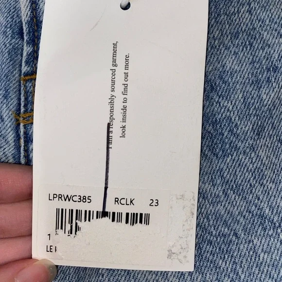 FRAME Le Piper Women’s Size 23 Light Wash Hem Accent Denim Low-Rise Blue Jeans - Picture 6 of 7